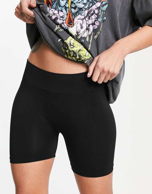 ASOS DESIGN shorter legging shorts in black