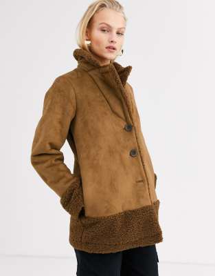 shearling borg jacket