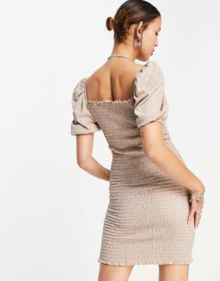 bodycon shirred dress