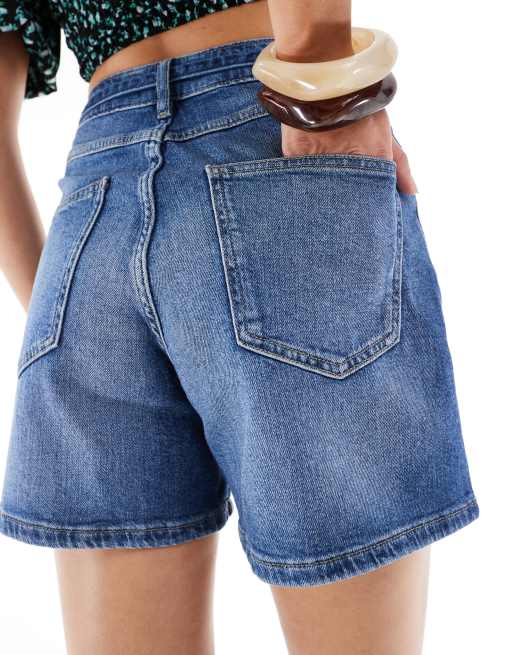 ONLY - Short en jean ample avec détail noué - Bleu moyen délavé, 2 de 5