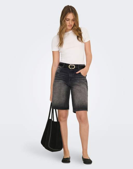 Only short en jean noir délavé, 3 de 7