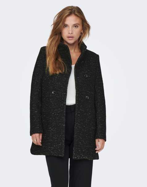 ONLY short pea coat in black - view 1
