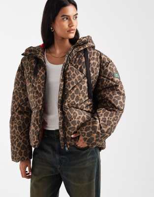 Only Short Puffer Coat In Brown