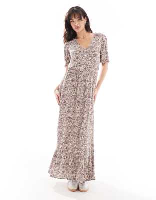 Floral Print Single Shoulder Maxi Dress