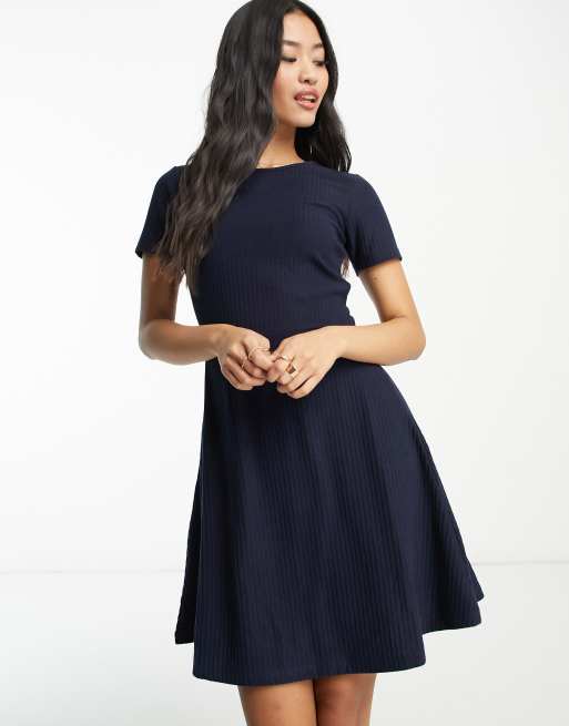 Navy skater shop dress with sleeves