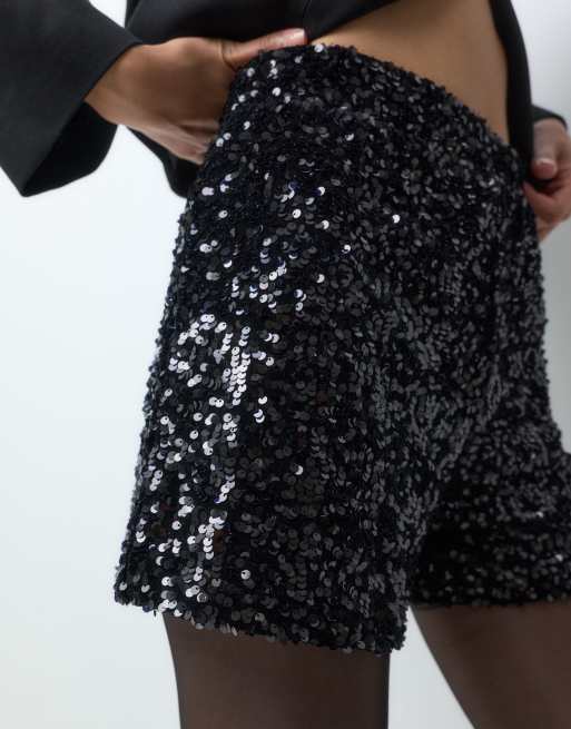 ONLY short taille haute à sequins noir, 3 de 5