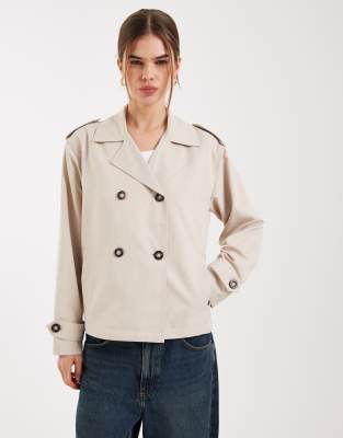 ONLY short trench coat in beige