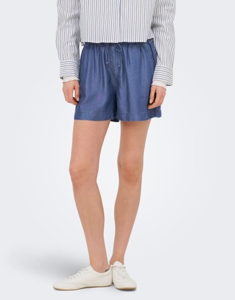 ONLY Shorts in dark blue denim - view 1