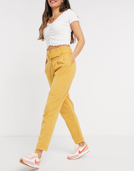 Pantalon taille 2025 haute jaune