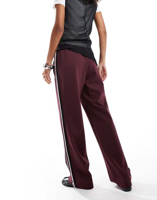 Wide leg track pants womens sales