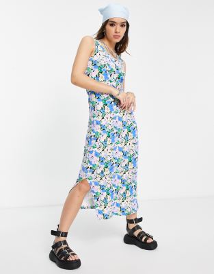 bodycon floral maxi dress
