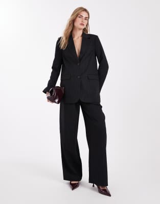 Only Single Breasted Oversized Blazer In Black