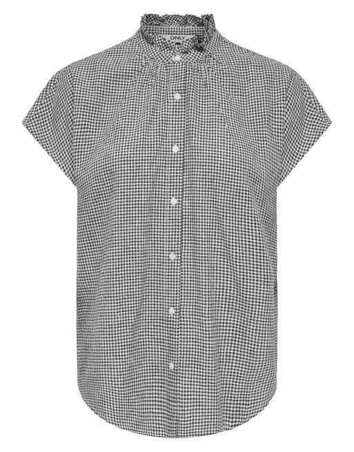 ONLY Sitala top de manga corta con cuello mao en negro, 6 de 7
