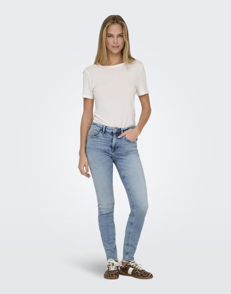 ONLY - Skinny-fit jeans in licht middenblauw - view 1
