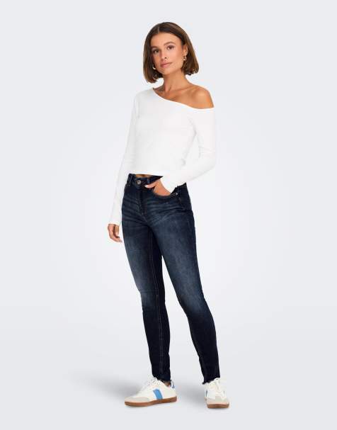 ONLY – Skinny-Jeans aus Denim in Dunkelblau - view 1