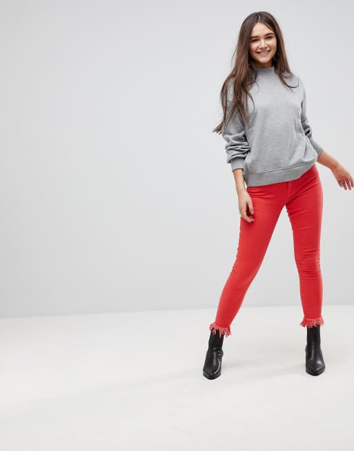 Jean 2024 skinny rouge