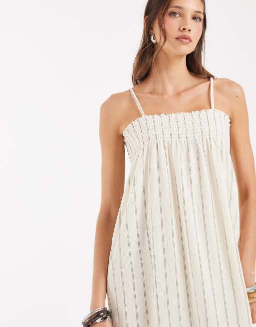 ONLY sleeveless maxi dress in white stripes, 2 of 4