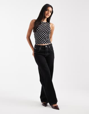 Only Sleeveless Tank Top In Black