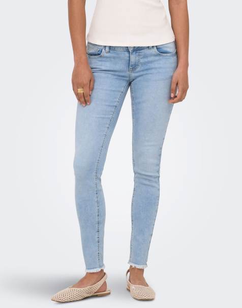 ONLY slim fit-jeans i ljusblå denim - view 1