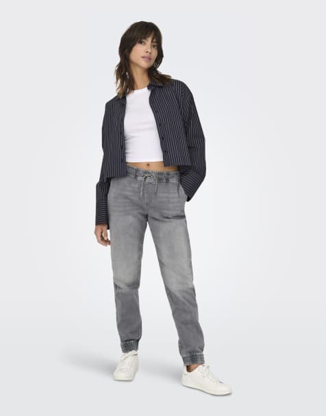 ONLY Slim fit jeans in light grey denim - view 1