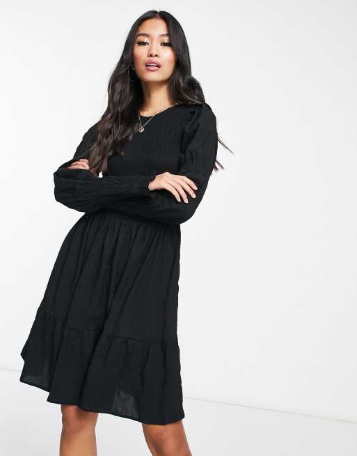 Only smock mini dress in black | ASOS