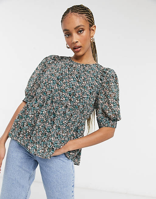  Shirts & Blouses/Only smock top in floral print 