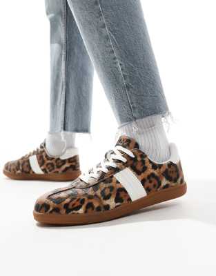 ONLY - Sneaker mit Animalprint-Braun