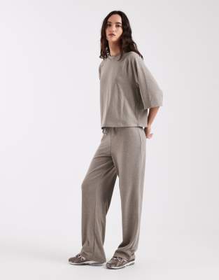Only Soft Texture Boxy T-shirt In Gray