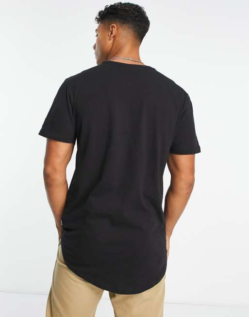 Longline Curved Hem T-Shirt