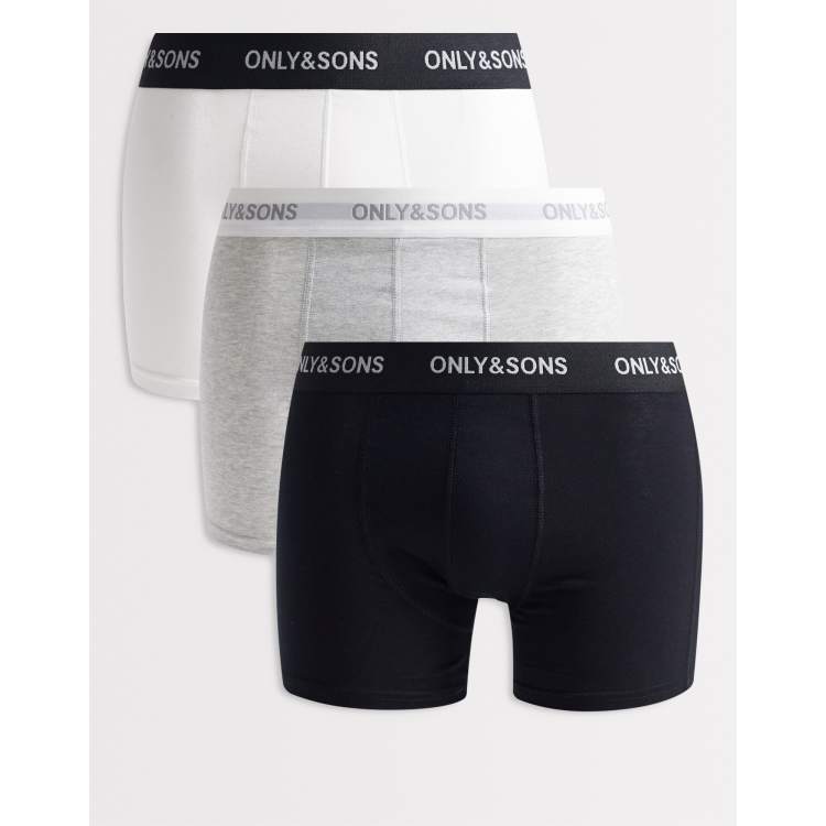 Only & Sons ONSFITZ SMALL LOGO SOLID TRUNK 5 PACK - Püksid - black/must