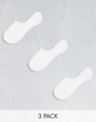 Only & Sons 3 pack invisible socks in white