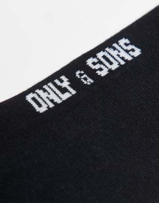 Only & Sons 3 Pack Socks In Black