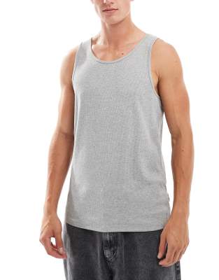 3 pack tank top in black white & light gray-Multi