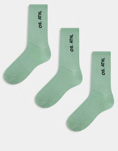 ONLY & SONS 3 pack tennis socks in sage - view 1