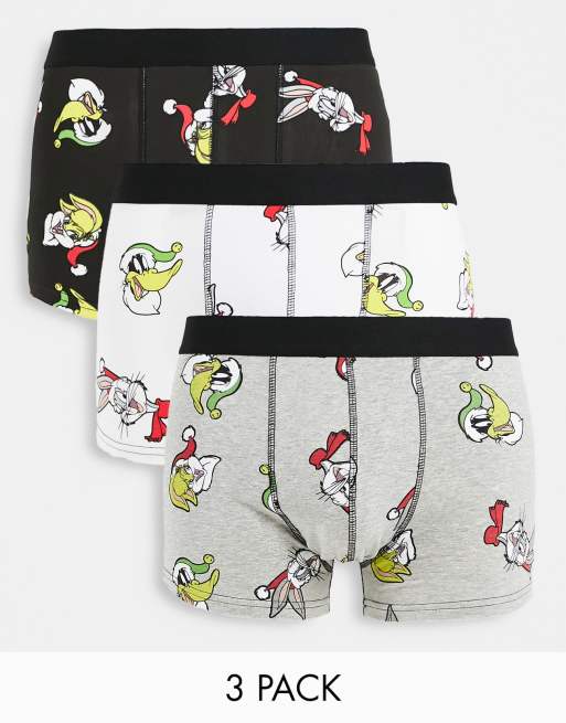 Only & Sons – 3-pack trunksks med Looney Tunes-tryck