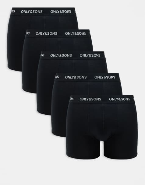 Only & Sons – 5er-Pack Unterhosen in Massivschwarz - view 1