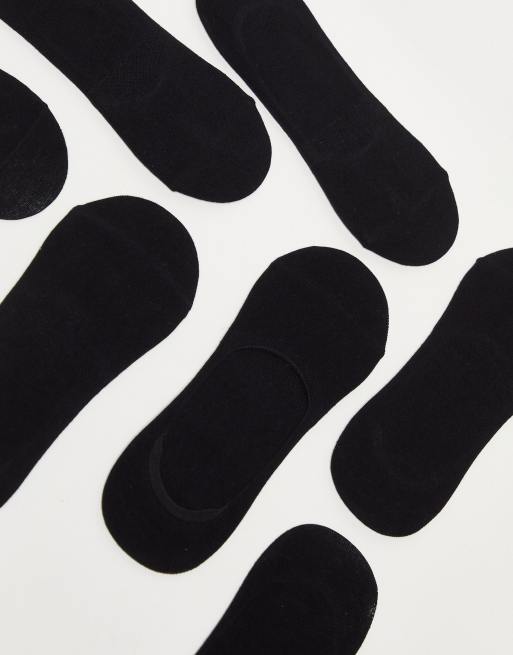 Jack & Jones invisible socks 5 pack in black