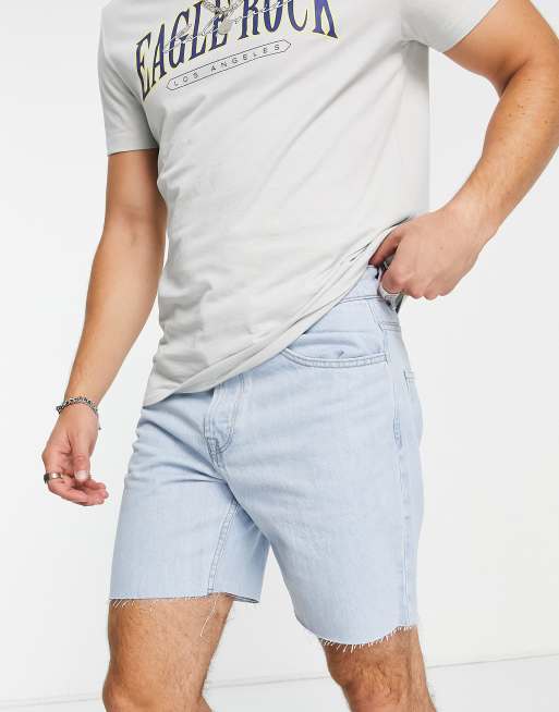 Only & Sons - Afskårne denimshorts i lys vintage-vask