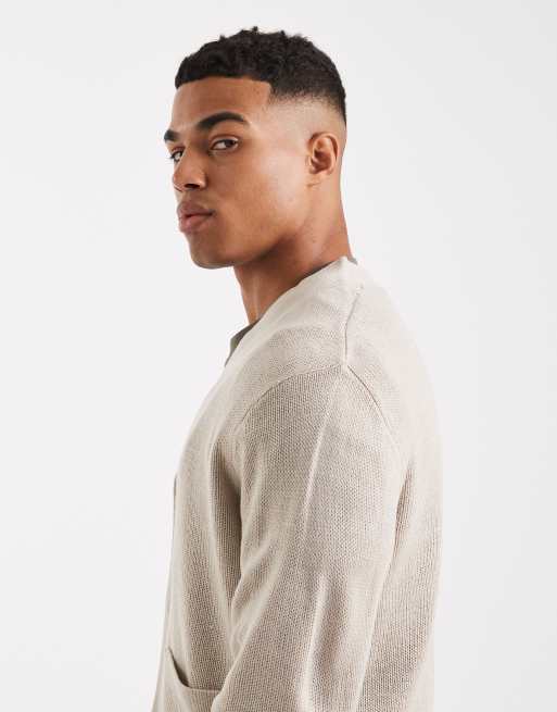 ONLY & SONS - Afslappet beige cardigan, 4 af 5