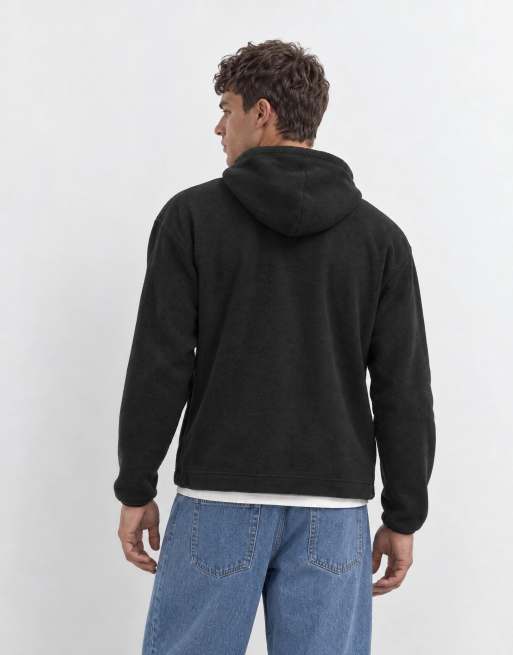 ONLY & SONS afslappet pasform fleece med hætte i sort, 6 af 11