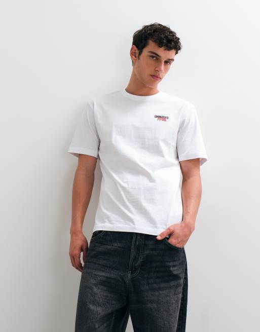 ONLY & SONS afslappet T-shirt med Okinaway-print i hvid, 4 af 5