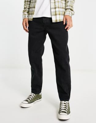 ONLY & SONS Avi tapered fit jeans in black