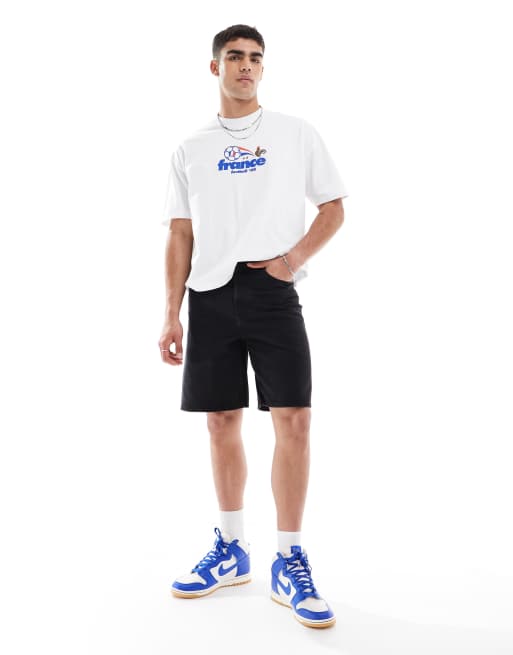 ONLY & SONS - Baggy denim short in zwart, 3 van 5