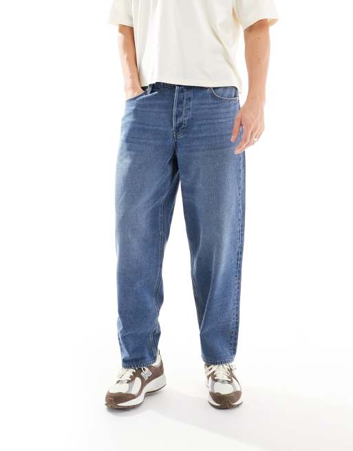 ONLY & SONS baggy fit jeans in mid blue wash | ASOS