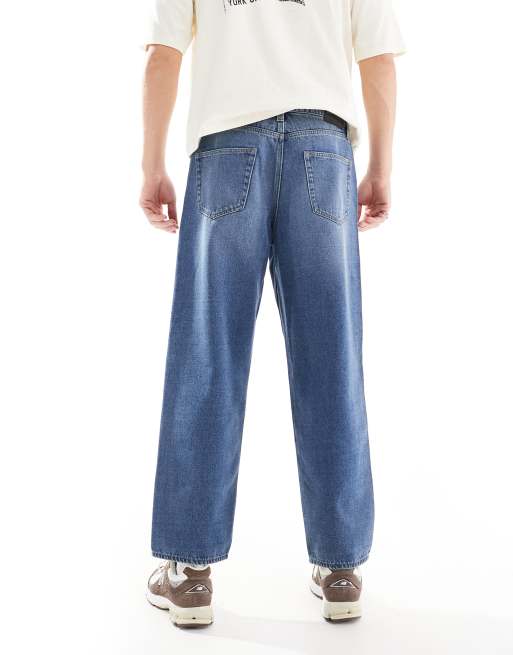 ONLY & SONS baggy fit jeans in mid blue wash | ASOS