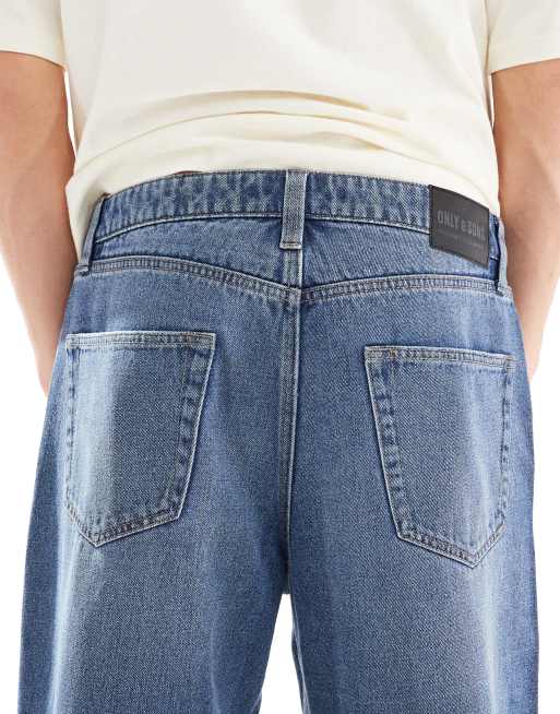 ONLY & SONS baggy fit jeans in mid blue wash, 5 of 5