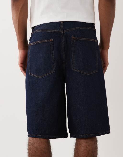 ONLY & SONS baggy fit longline denim shorts in indigo rinse, 3 of 5