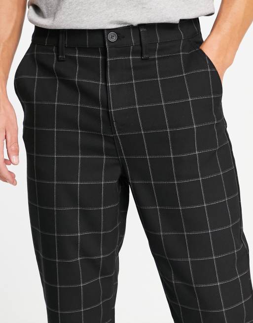 【IFYOUWANT】CHECK balloon slacks Check Balloon Pants - Black | Alma