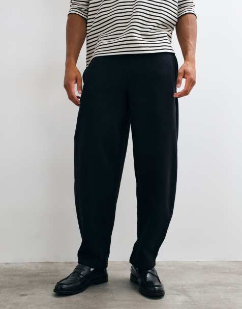 ONLY & SONS barrel leg sweatpants in black - view 1