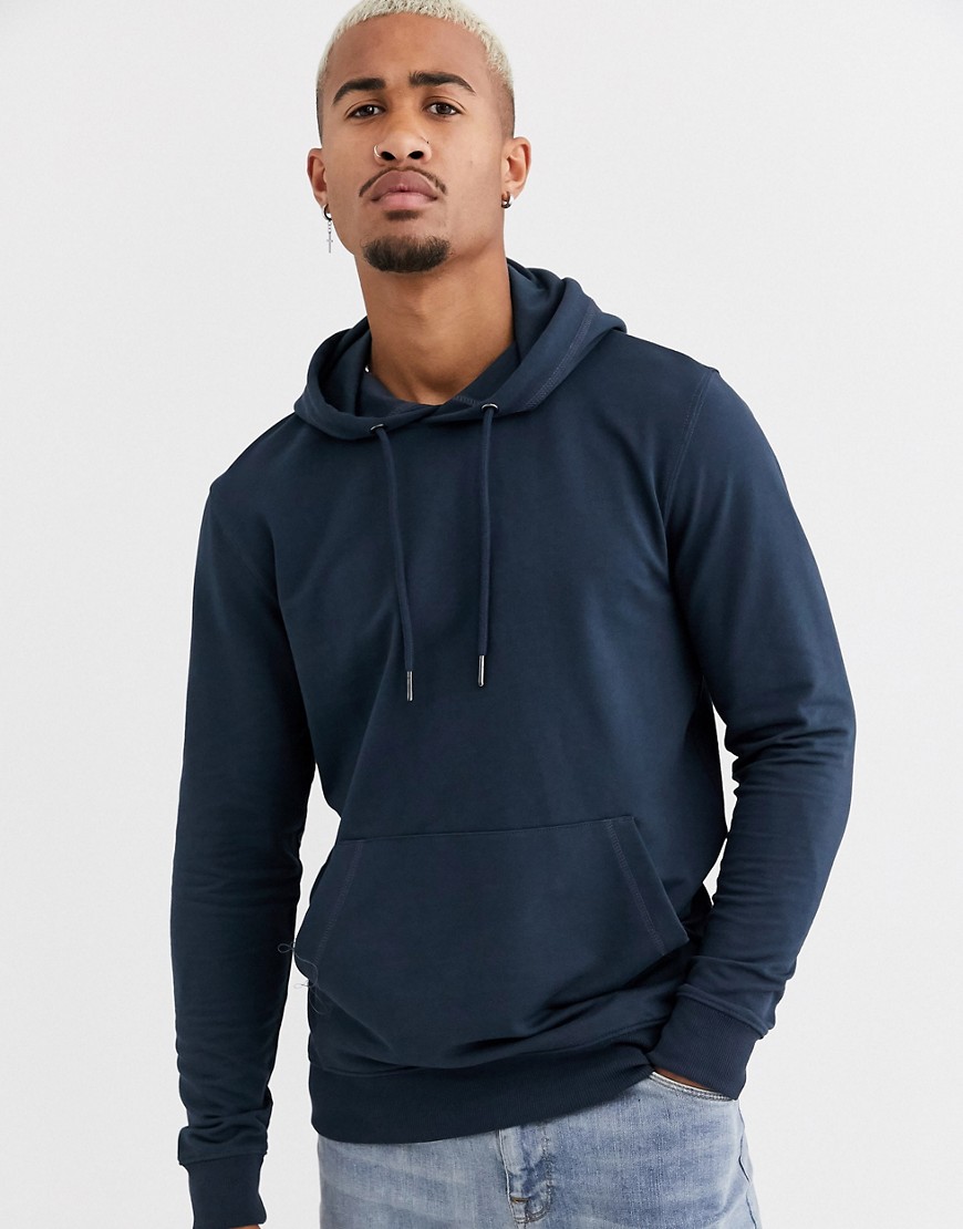 Only & Sons - Basic hoodie in marineblauw